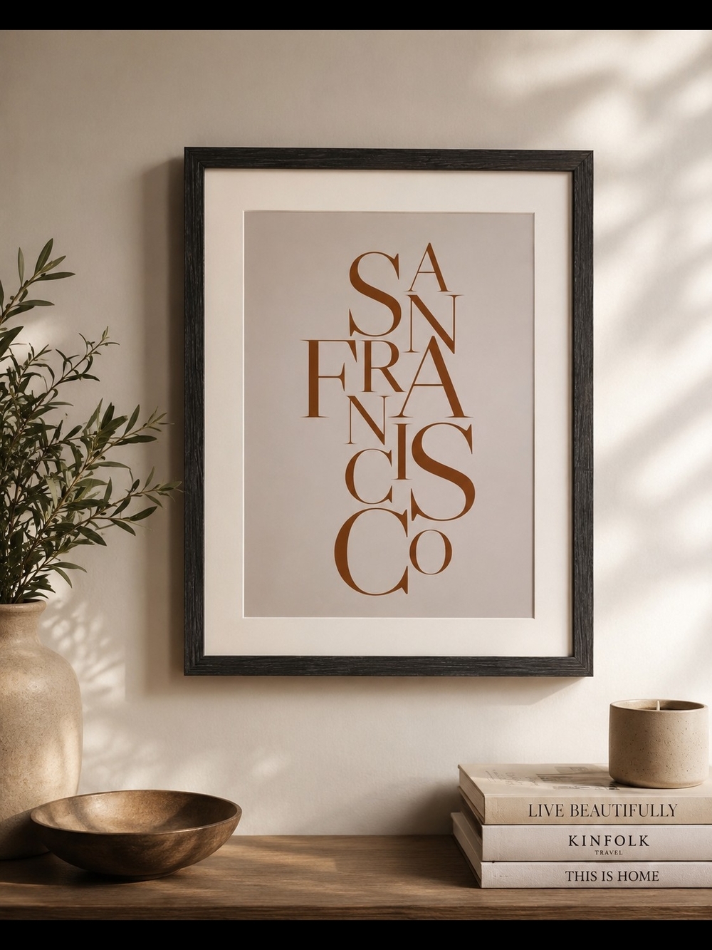 Threshold Studio McGee San Francisco Brown Typography Print